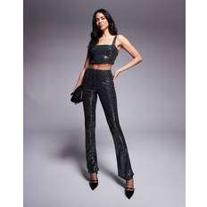 New Look Trousers New Look Co-Ord Sequin Flared Trousers - Black