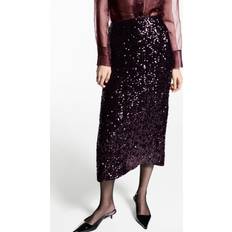 Mango Dam Kjolar Mango Sequin Midi Skirt - Dam