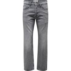 Grå - Herre Jeans Only & Sons Onsedge Straight Fit Jeans Grå