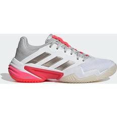 Dame - Sølv Ketchersportsko adidas Barricade 13 Tennis Shoes - Cloud White/Champagne Met/Lucid Red
