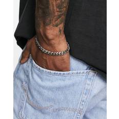 ASOS DESIGN Waterproof Stainless Steel Chain Bracelet - Silver Tone