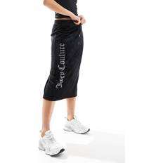 Juicy Couture Kjolar Juicy Couture Midikjol I Velour Med Logga - Svart