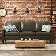 Lark Manor Upholstered Green 82cm H X 200cm W X 76cm D Sofa 3 Seater