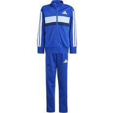 Multicoloured Tracksuits Children's Clothing adidas Tiberio 3-Stripes Tricot Track Suit - Royal Blue/White/Glow Blue
