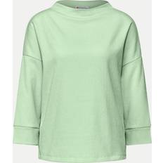 Ribbet Skjorter Street One Bluser Och T-Shirts - Pastelgrøn
