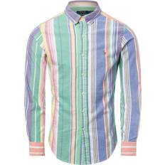 Polo Ralph Lauren Yellow Shirts Polo Ralph Lauren Icon Logo Slim Fit Oxford Shirt - Multi