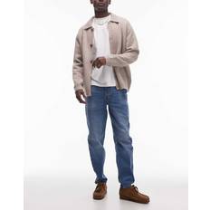 Topman Stretch Taper Jeans - Mid Wash Blue