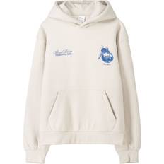 Bershka Sweatere Bershka Sweatshirt - Lysebeige/Blå