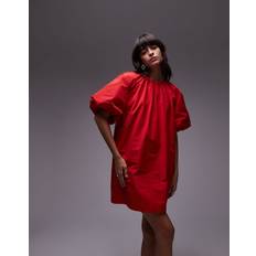 Arket Women Dresses Arket Mini Dress With Ruched Neckline - Red