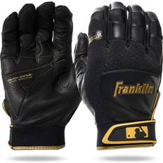 Baseball Franklin Sports Adult MLB Shok-Sorb X Batting Gloves Medium Pair Black Gold