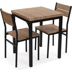 Mobili Versa PVC Metal Set with 2 Chairs Dining Table