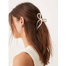 Accessorize Gold Bow Metal Claw Clip One Size