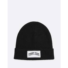 Tommy Hilfiger Black Beanies Tommy Hilfiger Varsity Logo Beanie - Black