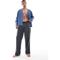 River Island Woven Check Pyjama Trousers - Dark Green Check