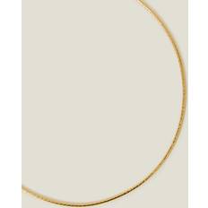 Accessorize Gold Plated Diamond Cut Necklace - Gold