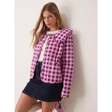 Peggy Quilted Jacket - Pink Gingham