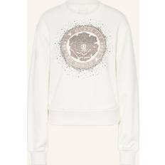 Guess Damen Pullover Guess Sweatshirt Mit Gerippten Abschlüssen - Offwhite