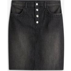 Bonprix Kläder Bonprix Stretchig Jeanskjol Med Applikation - 36