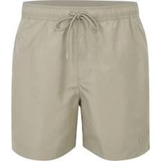 Beige Badbyxor Calvin Klein Medium Drawstring Swim Shorts - Stone