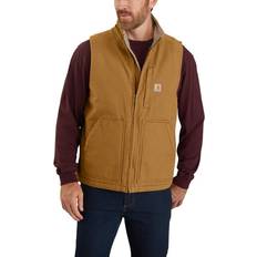 M Work Vests Carhartt Men's Sherpa Lined Mock Neck Vest - Brown