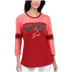 G-III 4Her by Carl Banks Women's Red New Jersey Devils Play The Game 3/4-Sleeve T-shirt Red