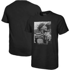 Justin Fields T-shirts Majestic Men's Threads Justin Fields Black Chicago Bears Oversized Player Image T-shirt Black