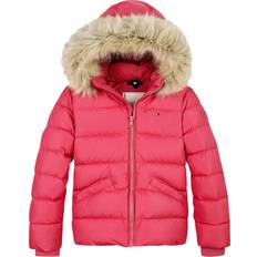 Beige - Donsjas Jassen Tommy Hilfiger Kids' Hooded Puffer Jacket - Heritage Pink