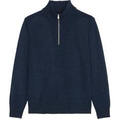 Marc O'Polo Homme Pulls Marc O'Polo Pull Droit En Laine Mélangée - Bleu