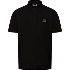 Golden Poloshirts EA7 Gold Label Poloshirt - Schwarz