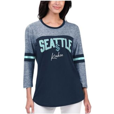 G-III 4Her by Carl Banks Women's Deep Sea Blue Seattle Kraken Play The Game 3/4-Sleeve T-shirt Deep Sea Blue