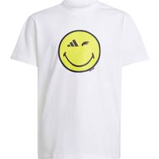 Green Tops adidas Smileyworld Graphic T-Shirt Kids - White/Carbon/Bright Yellow/Black