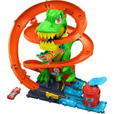 Hot Wheels Car Tracks Hot Wheels Jurassic World T-Rex vs Fire Station Playset