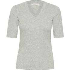 InWear Vêtements InWear Granite Melange V-Neck T-Shirt - Gray