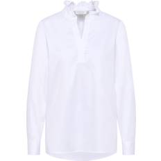 Eterna Dam Blusar Eterna Jersey Slim Fit Skjorta - White