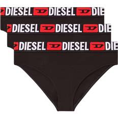 Diesel Donna Intimo Diesel Lot De Trois Culottes Maxi Logo À La Taille - Noir