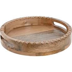 Home ESPRIT Natural Colonial Snack Tray 30 x 30 x 5 cm Serveringsbricka