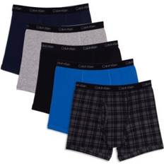 Black - Boys Boxer Shorts Calvin Klein Big Boys Stretch Boxer Brief - Gray Plaid