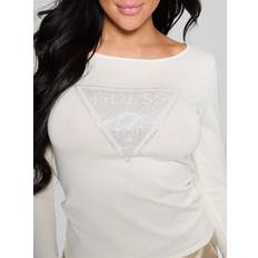 Guess Woman Clothing Guess White Viscose Tops and T-Shirt - White