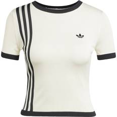 Adidas Women Jumpers adidas Knitted 3-Stripes Short Tee - White