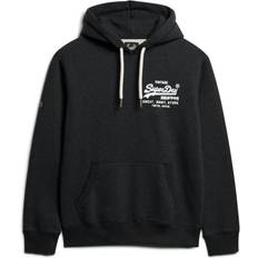 Superdry Classic Vintage Logo Graphic Pullover Hoodie - Phantom Black Marl