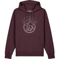 Natur - Unisex Pullover Watapparel Natur Ist Schön Hoodie - Bordeaux/Dunkelrot/Weiß