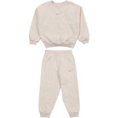 Beige Tracksuits Børnetøj Essential Joggingdragt - Elfenben/Beige-Meleret