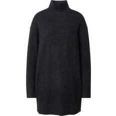 Calvin Klein Dame Kjoler Calvin Klein Plush Wool Blend Jumper Dress - Black