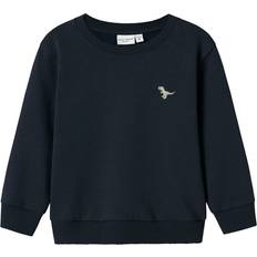 Ekologiska Sweatshirts Name It Dark Sapphire Sweatshirt - Dark Sapphire/Dino