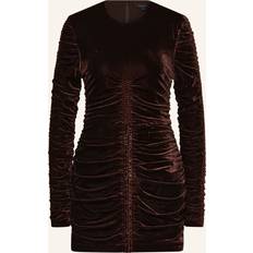 Brown - Midi Dress Dresses AllSaints Eris Velvet Dress - Rich Brown