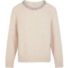 Transparent Jumpers Morgan Pull Col Rond - Beige