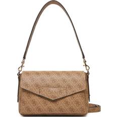 Guess Eco Brenton Flap Shoulder Bag - Brown