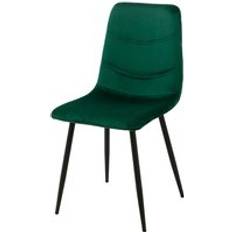 Metal Armchairs Romimex Green Velvet Chair 45 x 89 x 55 cm Armchair