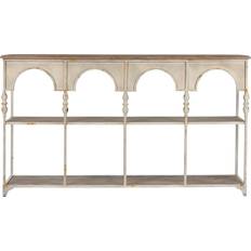 Metal Wall Shelves Home ESPRIT White Natural Metal Shelves 159 x 36.5 x 91 cm Wall Shelf