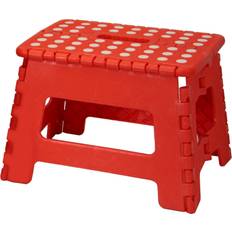 Red Seating Stools Alexandra House Living Red Folding 32 x 22 x 25 cm Seating Stool